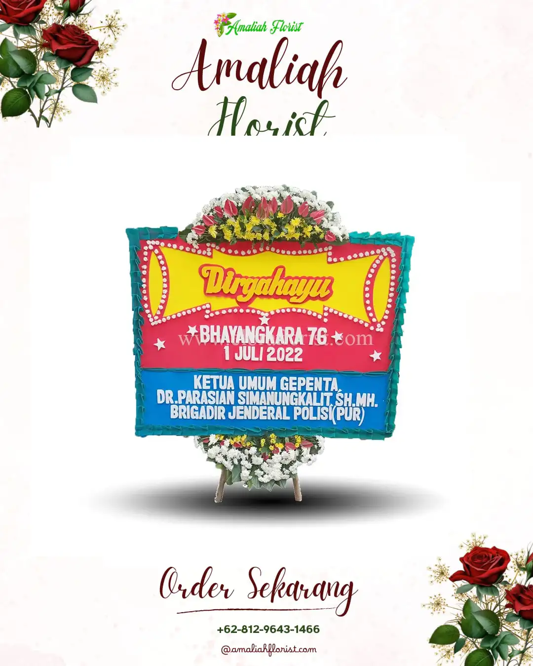 Papan Bunga HUT Ulang Tahun Oksibil